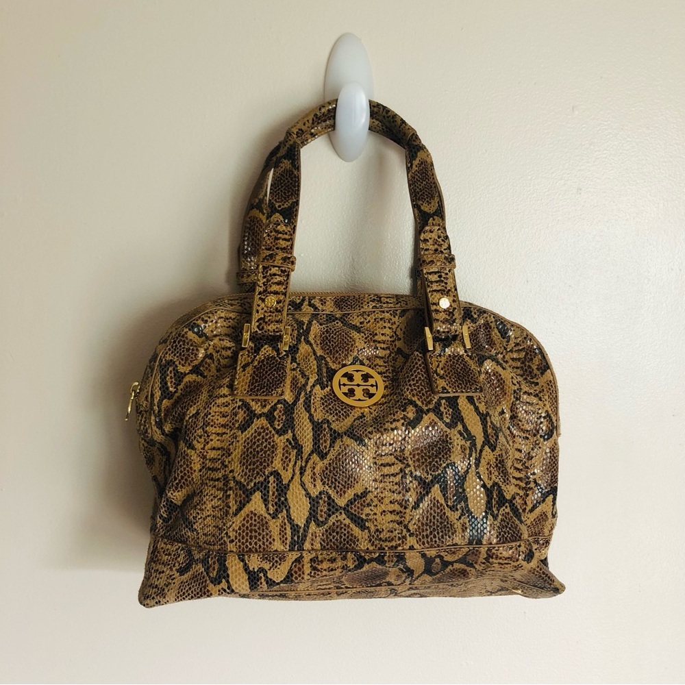 Tory Burch Python Snakeskin Satchel Shoulder Bag - image 1